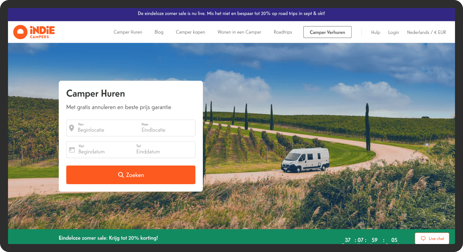 Nationale-Nederlanden-casedetail Indiecampers website preview