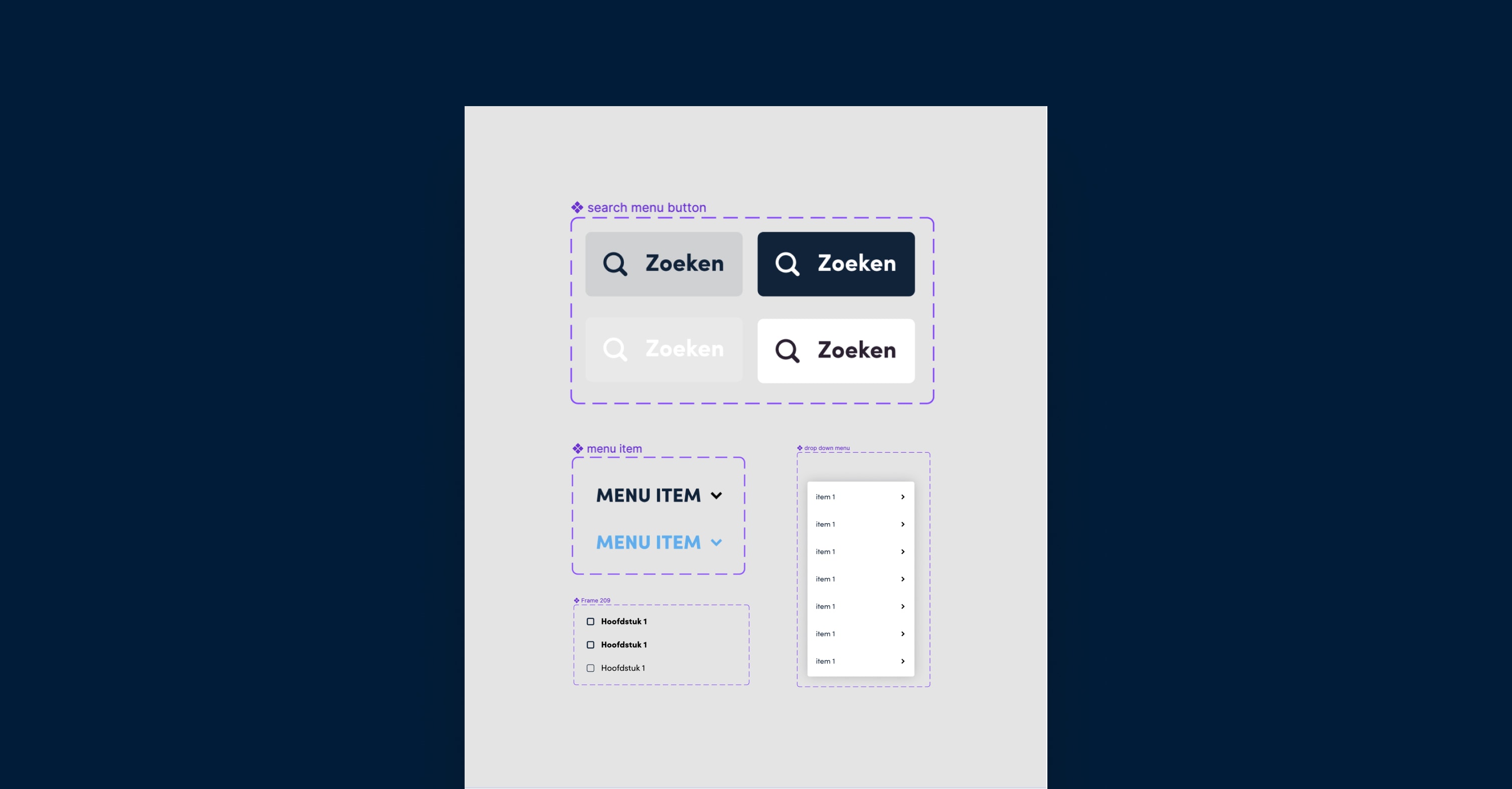 Design-system Holland Casino Figma design elementen en symbolen van het Holland Casino design