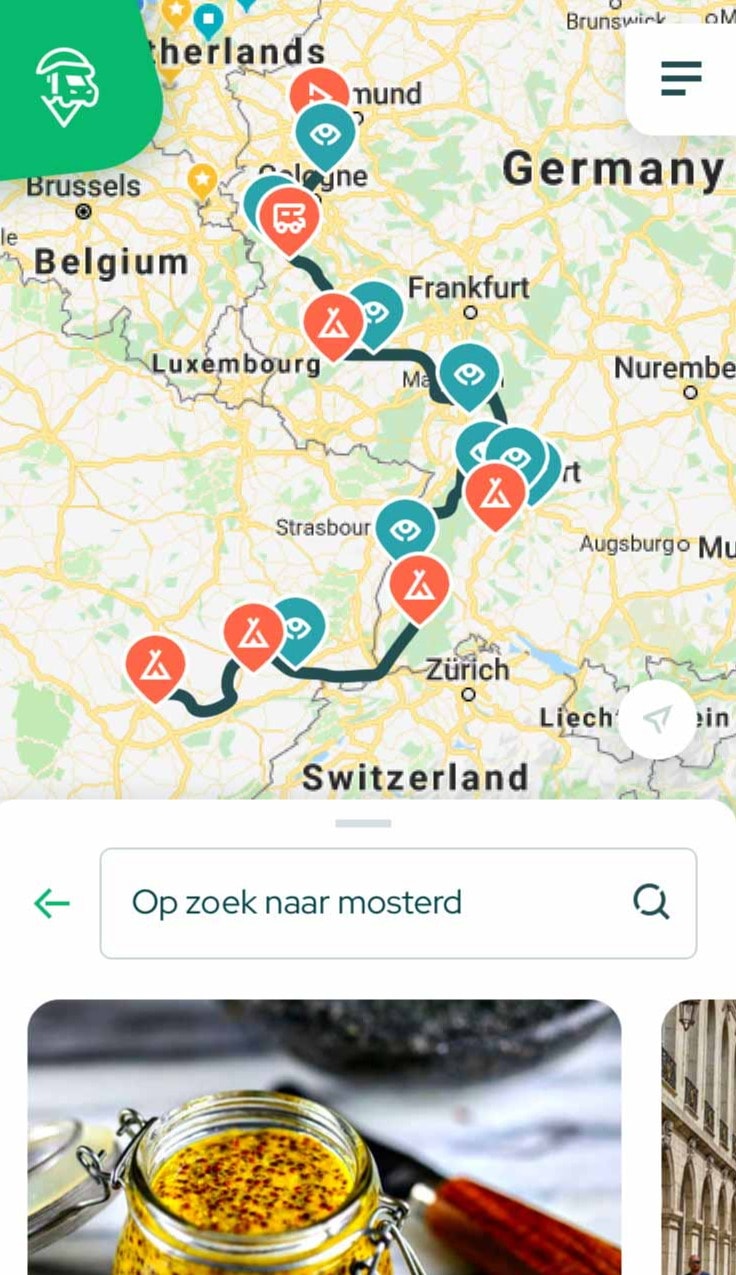 Campercontact trip detail interface Trip detail campercontact